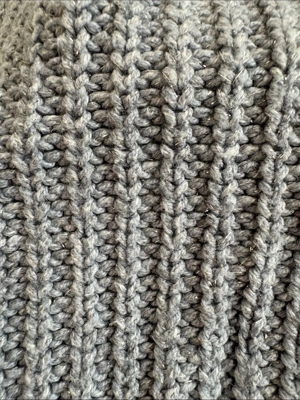 Cat & Jack Light Gray Chunky Open-Front Girls Cardigan